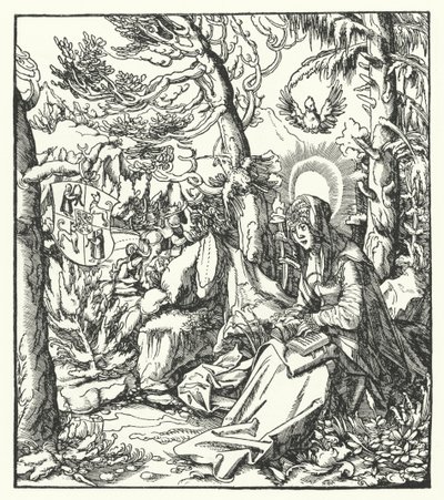 Św. Ida Lotaryńska (c1040-1113) (rycina) autorstwa German School