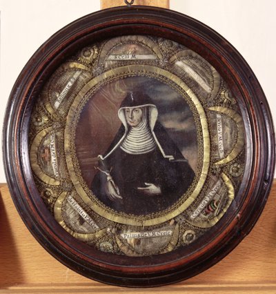 Św. Maria Crescentia Hoess (1682-1744) w otoczeniu relikwii świętej autorstwa German School