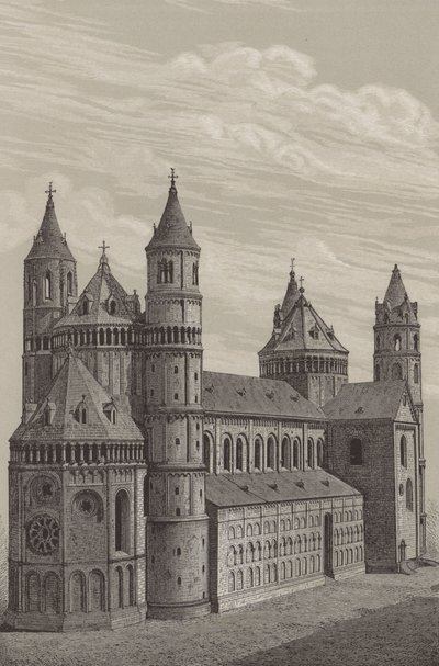 Dom św. Piotra, katedra w Wormacji, Niemcy (lito) autorstwa German School