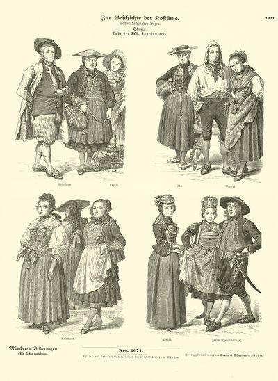 Stroje szwajcarskie, koniec XVIII wieku (rycina) autorstwa German School