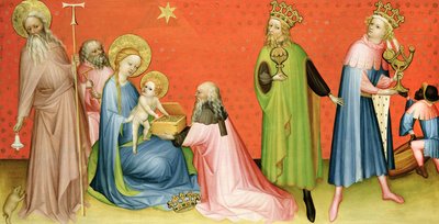 Adoracja Trzech Króli ze św. Antonim Opatem, 1400-10 autorstwa German School
