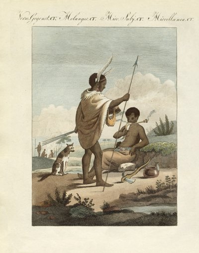 Bechuans (kolorowy grawerunek) autorstwa German School