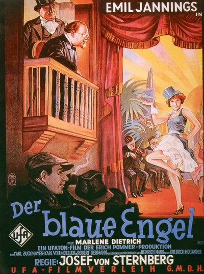 Plakat filmowy Błękitny Anioł autorstwa German School