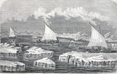 Łodzie pod żaglami, wyd. Londyn 1874 autorstwa German School