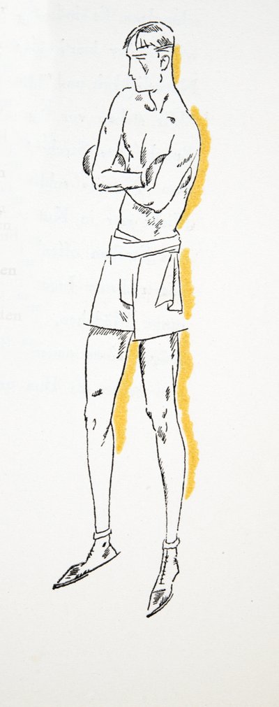 Bokser, ze Stylu, wyd. 1922 (druk pochoir) autorstwa German School