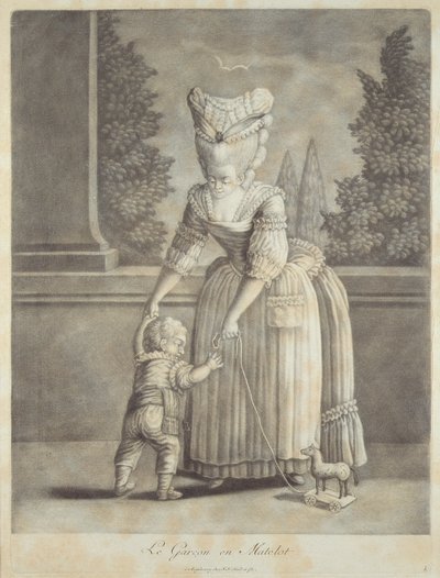 Chłopiec w marynarskim kostiumie, wyd. Johann Jakob Haid (1704-67) Augsburg (mezzotinta) autorstwa German School