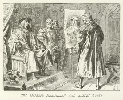 Cesarz Maksymilian i Albert Durer autorstwa German School