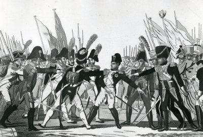 Koniec Napoleona jako cesarza autorstwa German School