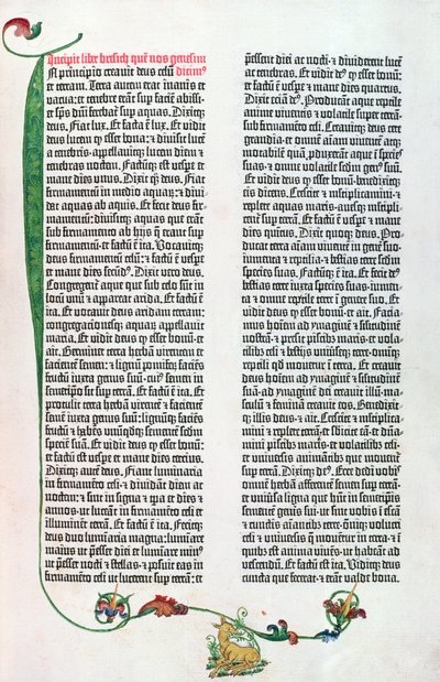 Biblia Gutenberga, Moguncja ok. 1450-55 autorstwa German School
