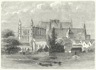 Houses of Parliament w Westminster w czasach króla Karola I autorstwa German School