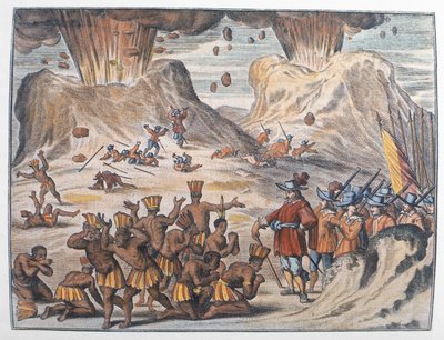Podróż Cortesa do Tenochtitlan w 1521 r. autorstwa German School