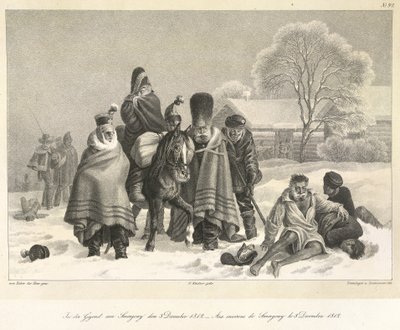 Rekolekcje z Moskwy, 3 grudnia 1812 r., ilustracja z „Liście z mojego teki, w trakcie pola” autorstwa German School
