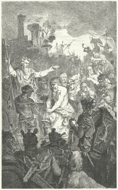 Chrzest Chlodwiga I, króla Franków, 496 (rycina) autorstwa German School