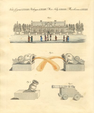 Pałac lodowy nad Newą w Petersburgu (kolorowa grawerunek) autorstwa German School