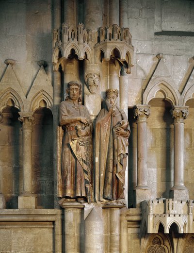 Rycerz Ekkard i jego żona Uta (Hermann i Reglindis) Rzeźba szkoły niemieckiej. 1245 katedra św Piotra i Pawła, Naumburg, Niemcy autorstwa German School