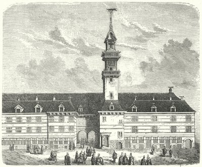 Oryginał Royal Exchange, Londyn (grawerowanie) autorstwa German School