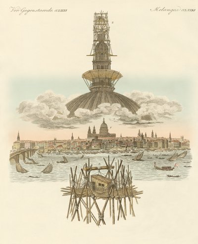 Konstrukcja na szczycie katedry św. Pawła do panoramy Londynu autorstwa German School