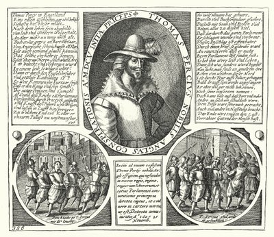 Thomas Percy, jeden ze spiskowców stojących za spiskiem prochowym (rycina) autorstwa German School