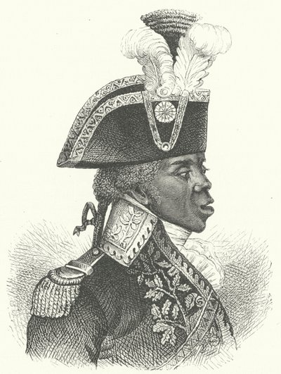 Toussaint Louverture, przywódca rewolucji haitańskiej (grafika) autorstwa German School