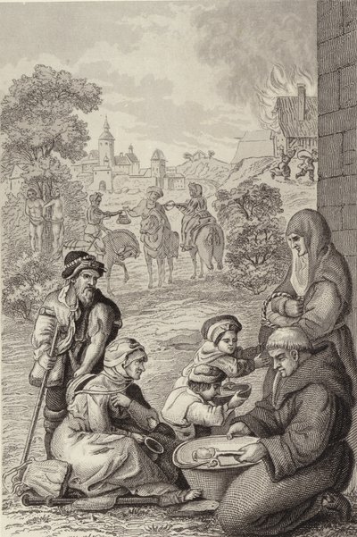 Podróżujący ludzie po drodze autorstwa German School