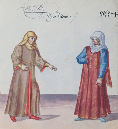 Dwie Żydówki, ok. 1600 (wc na papierze) autorstwa German School
