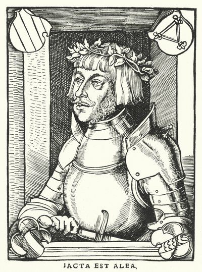 Ulrich von Hutten, niemiecki uczony, poeta, satyryk i reformator protestancki (grafika) autorstwa German School