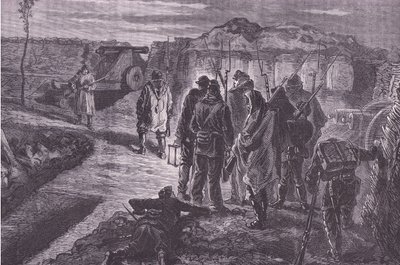 Na murach obronnych, Cassells History of the War between France and Germany opublikowany przez Cassell and Company Limited, c.1890 (lito) autorstwa German School