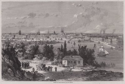 Widok na Bordeaux, Francja (grafika) autorstwa German School
