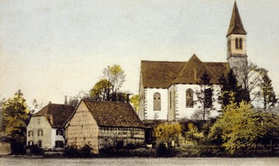 Widok kościoła Bischwiller, Niemcy autorstwa German School