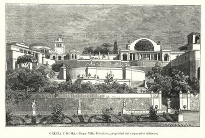 Willa cesarza rzymskiego Hadriana, Tivoli, Włochy (lito) autorstwa German School