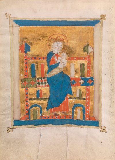 Dziewica z Dzieciątkiem, 1400 (wc na welinie) autorstwa German School