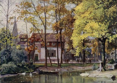 Restauracja Waldschanke, Ogród Zoologiczny w Berlinie, Niemcy (kolor lito) autorstwa German School