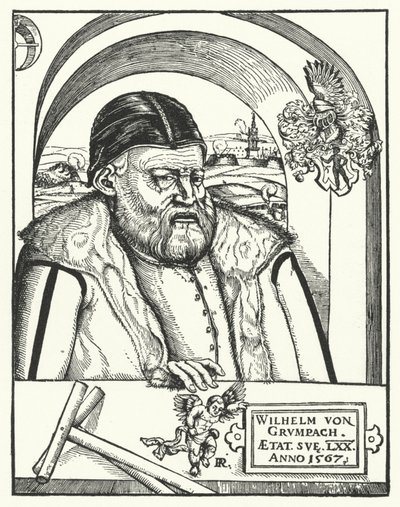 Wilhelm von Grumbach, niemiecki rycerz i poszukiwacz przygód (rycina) autorstwa German School