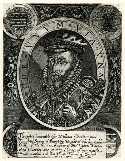 William Cecil Lord Burleigh autorstwa German School
