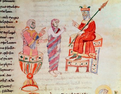 Wyrocznie doradcze Zoroaster lub Zaratustra (Miniatura, IX wiek) autorstwa German School