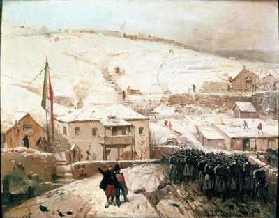 Kwatera główna Piemontczyków na Krymie autorstwa Gerolamo Induno