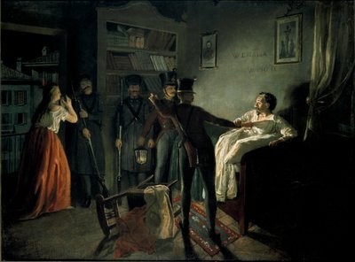 Aresztowanie patrioty Pietro Fortunato Calviego autorstwa Gerolamo Induno