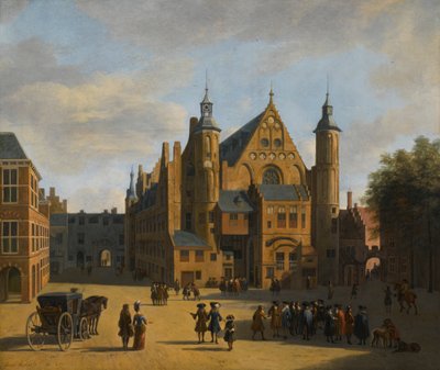 Widok na Binnennhof w Hadze autorstwa Gerrit Adriaenszoon Berckheyde