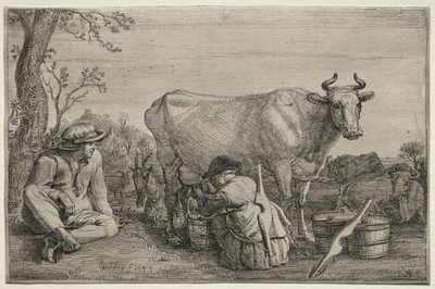 Mleczarka, 1643. autorstwa Gerrit Claesz. Bleker