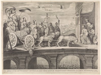 Alegoria powitania Königsmarck Est potior coelo (tytuł na obiekcie) autorstwa Gerrit Gerritsz van Fenaem