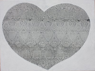 Heart Snow, 2023 (akryl na płótnie) autorstwa Gerrit Greve