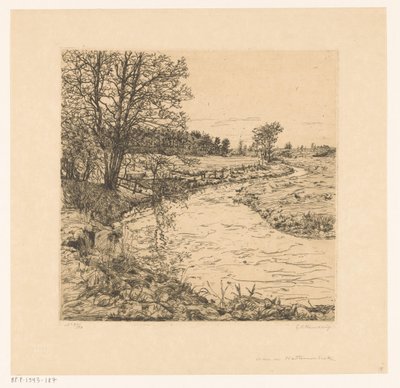 Pod Hattemerbeek (oryginalny tytuł na obiekcie) autorstwa Gerrit Haverkamp (signed by artist)