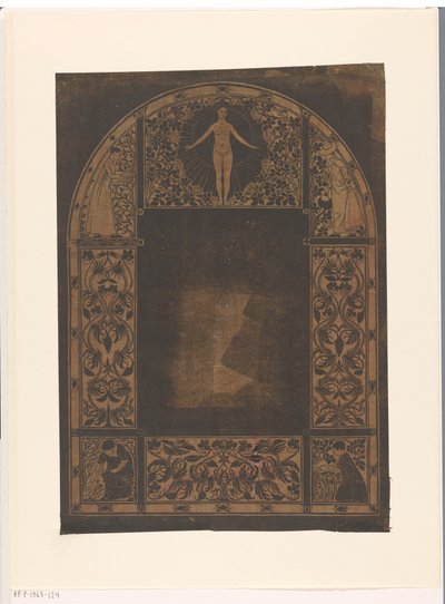 Projekt ramki kalendarza na rok 1901 z kobietami i kwiatami autorstwa Gerrit Willem Dijsselhof