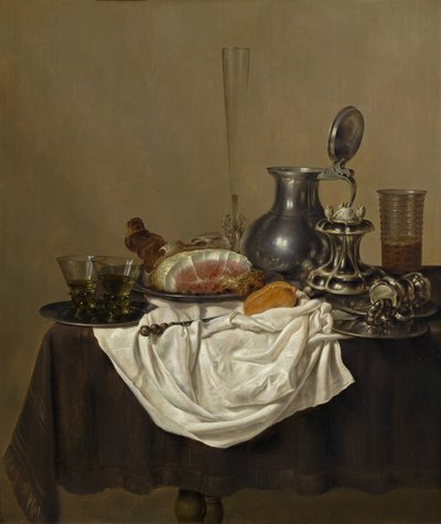 Martwa natura z szynką, 1650. autorstwa Gerrit Willemsz. Heda