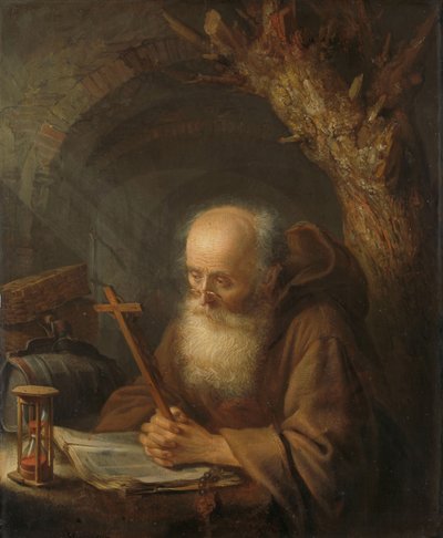 Pustelnik autorstwa Gerrit or Gerard Dou