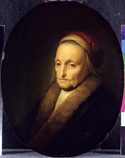 Głowa Staruszki z Futrzanym Kołnierzem, po 1630 autorstwa Gerrit Dou