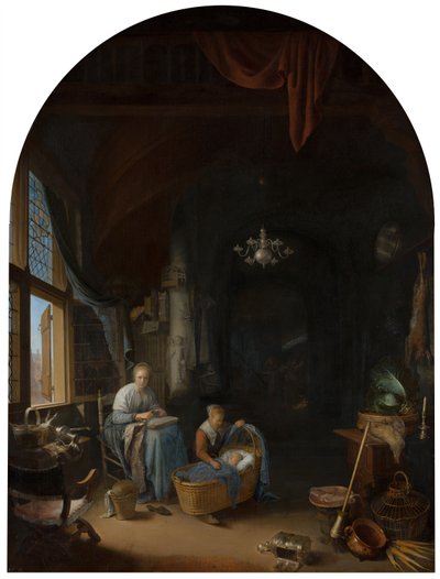 Młoda Matka, 1658 autorstwa Gerrit Dou