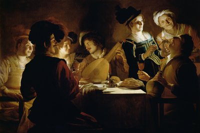 د لوټ پلیر سره میله، c.1620 پولی autorstwa Gerrit van Honthorst