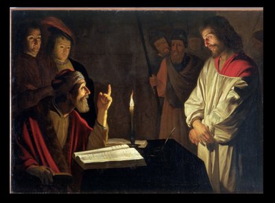 Chrystus przed Kajfaszem autorstwa Gerrit van Honthorst