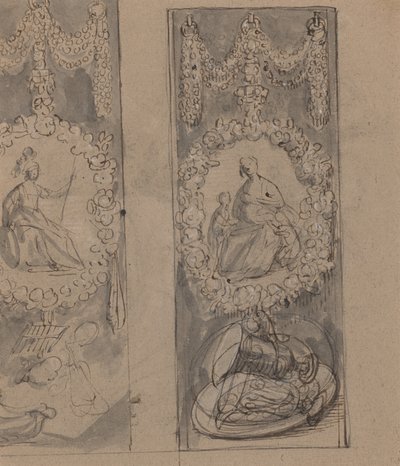 Motywy ozdobne z girlandami (verso) autorstwa Gerrit van Honthorst